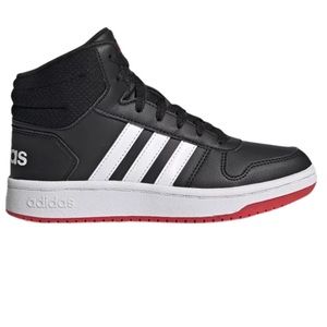 Adidas Hoops 2.0 Mid J Black Vivid Red kids 6